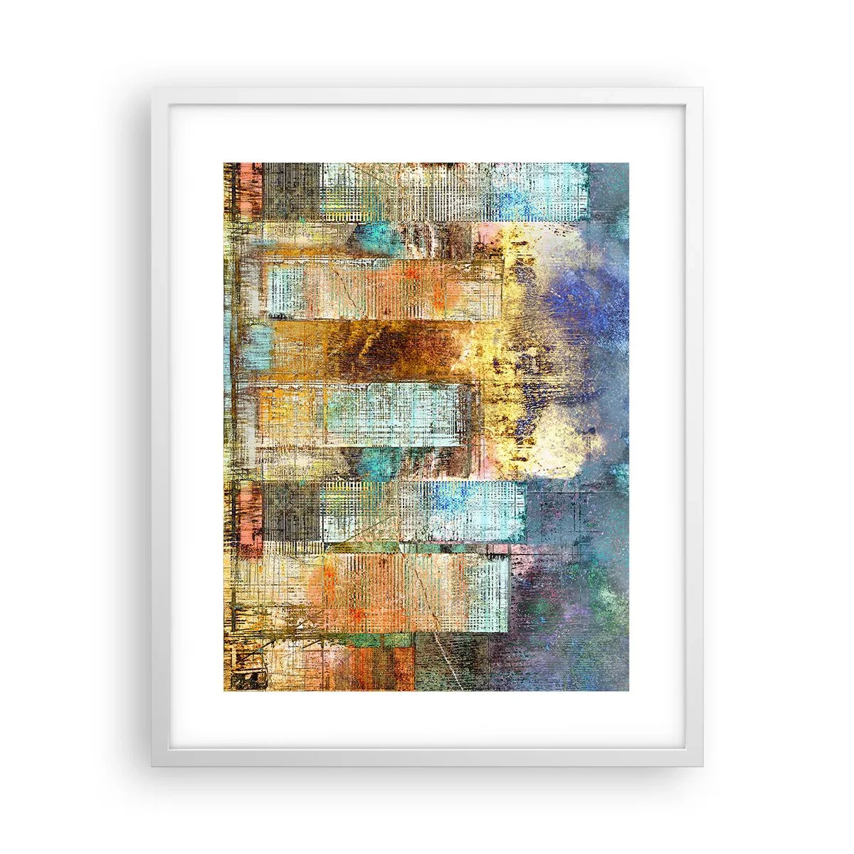 Affisch i vit ram - Solig metropol - 40x50 cm