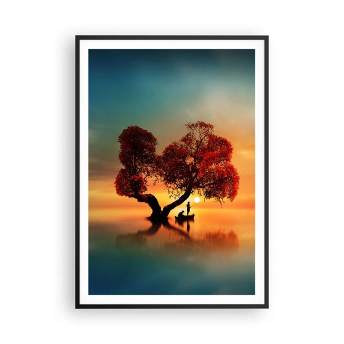 Affisch i svart ram - Avlägsen tystnad - 70x100 cm