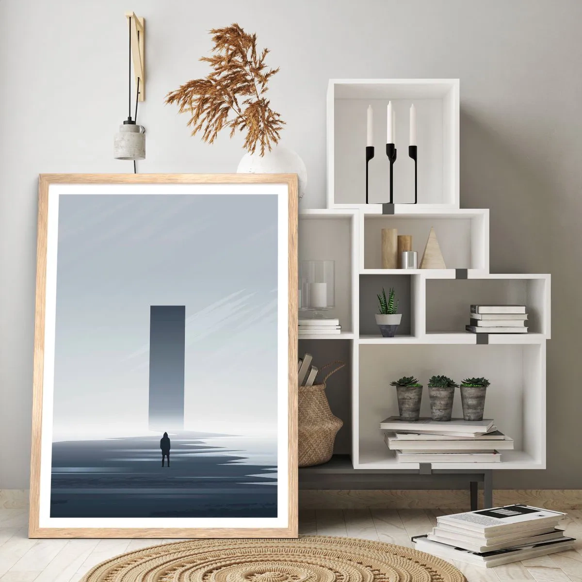 Affisch i ram av ljusek - Möjlighet eller hot? - 70x100 cm