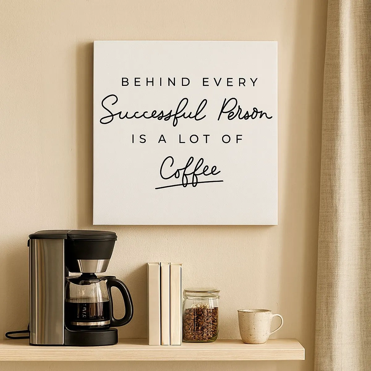 Canvastavla - Bild på duk - Framgångens hemlighet - 30x30 cm