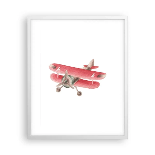 Affisch i vit ram - Redo att flyga högt - 40x50 cm