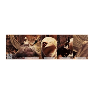 Provbit av självhäftande fototapet Deluxe Sticker - Ödesgudinna - Teater, Bit, Man - 100x30 cm