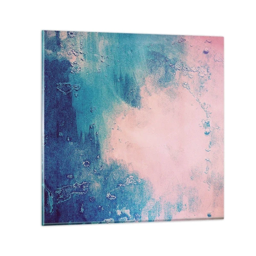 Glastavla - Bild på glas - Blåa famnar - 40x40 cm