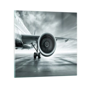 Glastavla - Bild på glas - Kraften finns! - 50x50 cm