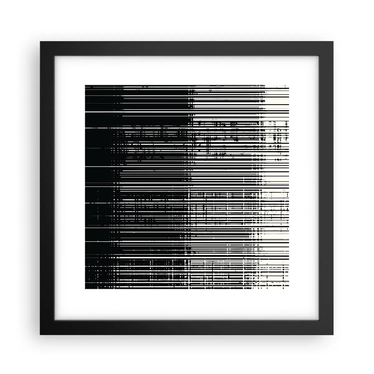 Affisch i svart ram - Vågor och vibrationer - 30x30 cm