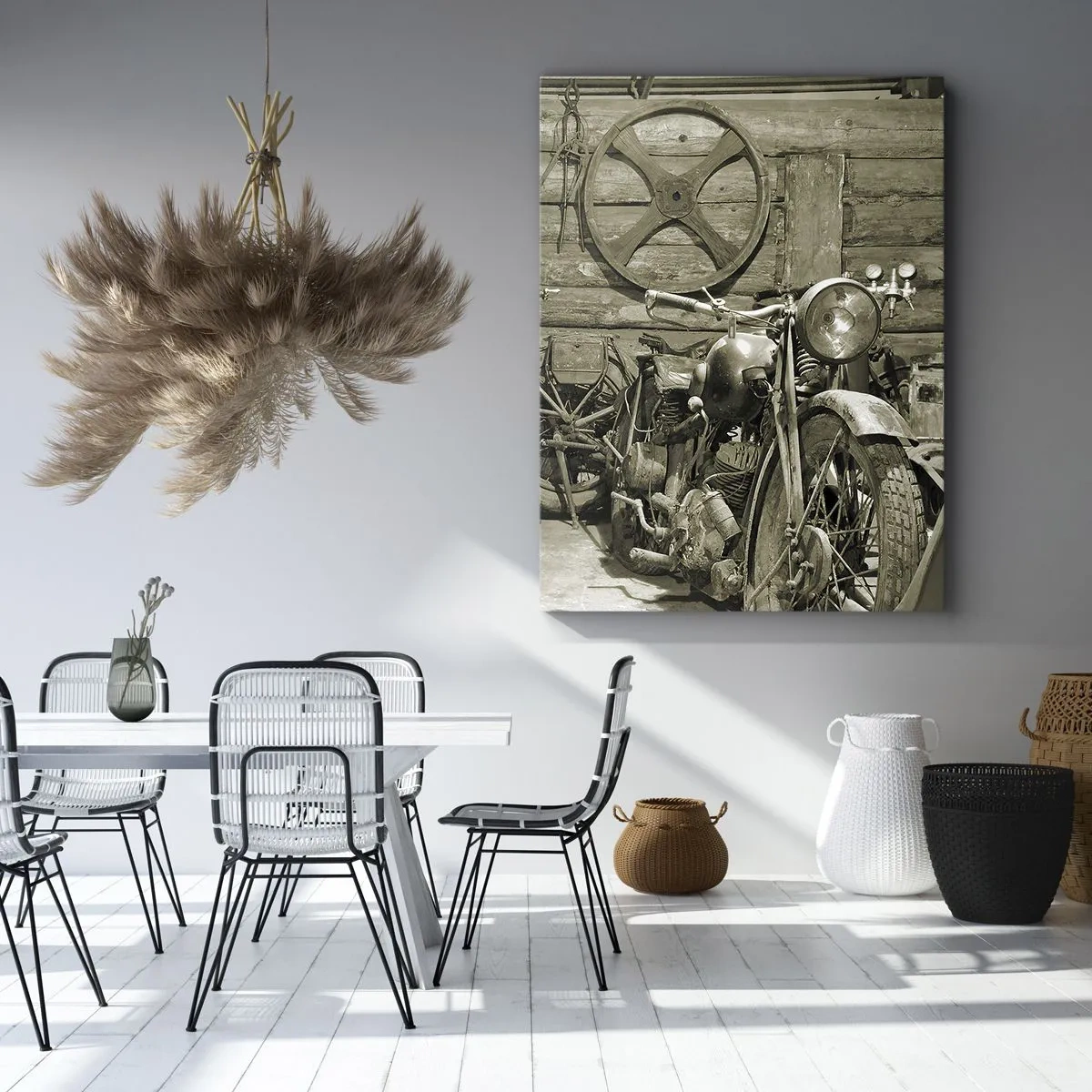 Canvastavla - Bild på duk - I onkel Lasses skjul - 50x70 cm