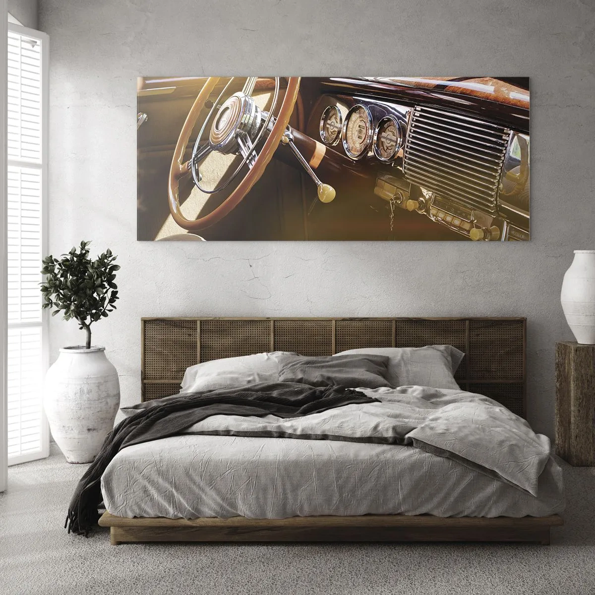 Glastavla - Bild på glas - Smak av lyx från det förflutna - 100x40 cm