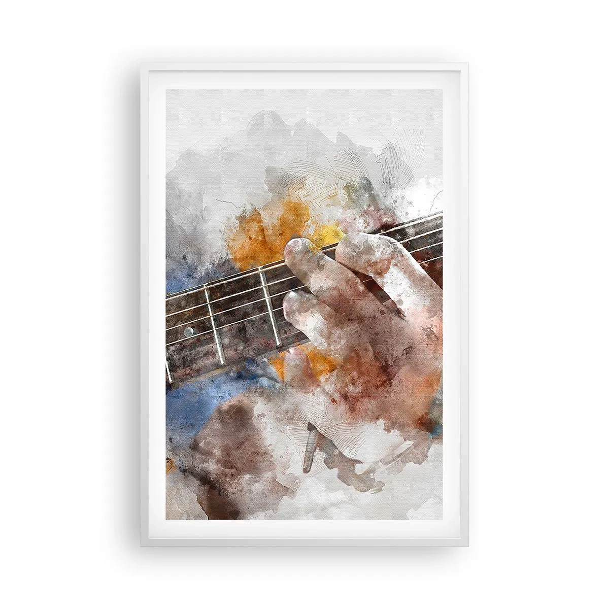 Affisch i vit ram - Poesi mellan strängarna - 61x91 cm