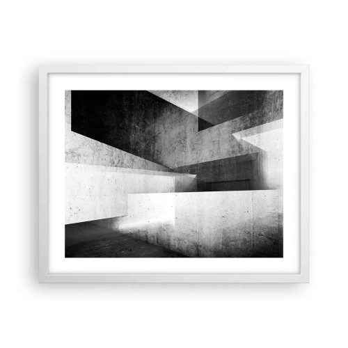 Affisch i vit ram - Rummets struktur - 50x40 cm