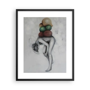 Affisch i svart ram - Livets börda - 40x50 cm