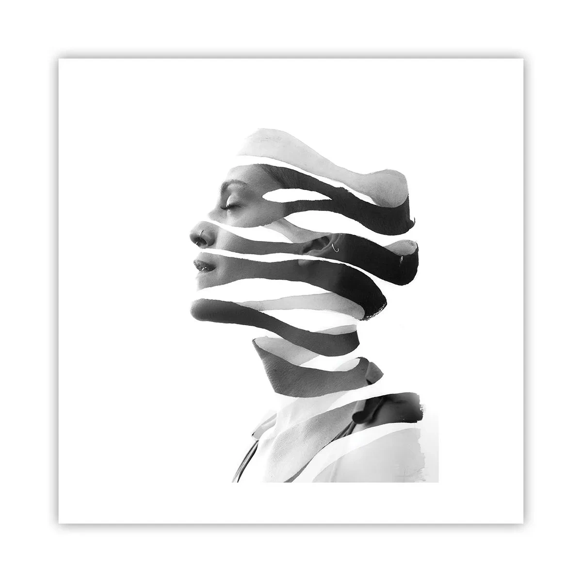 Affisch - Surrealistisk porträtt - 40x40 cm