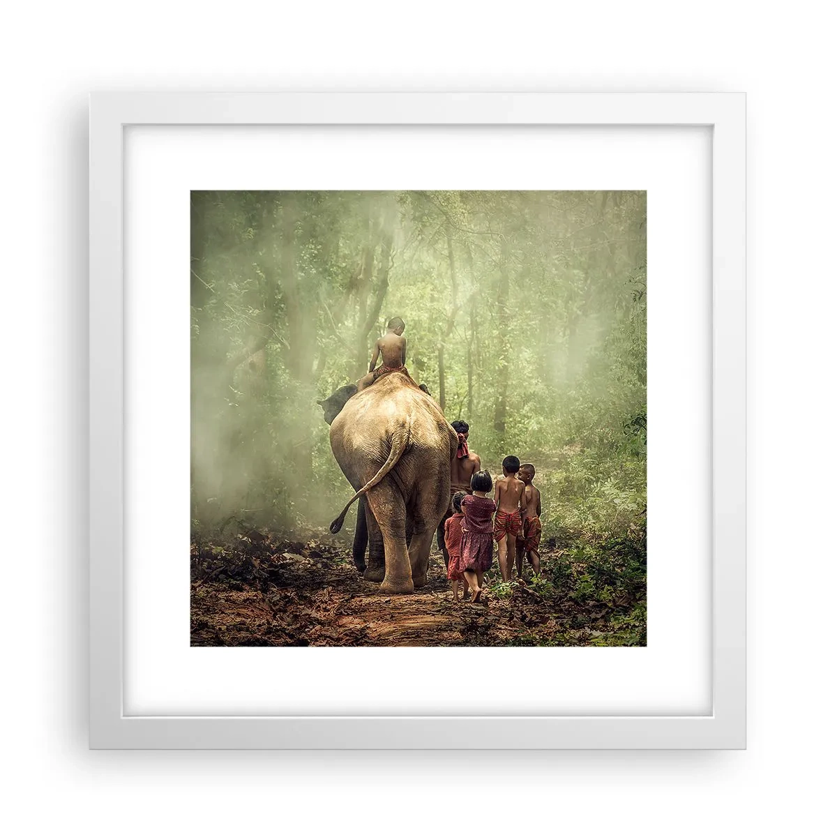 Affisch i vit ram - Nya Djungelboken - 30x30 cm