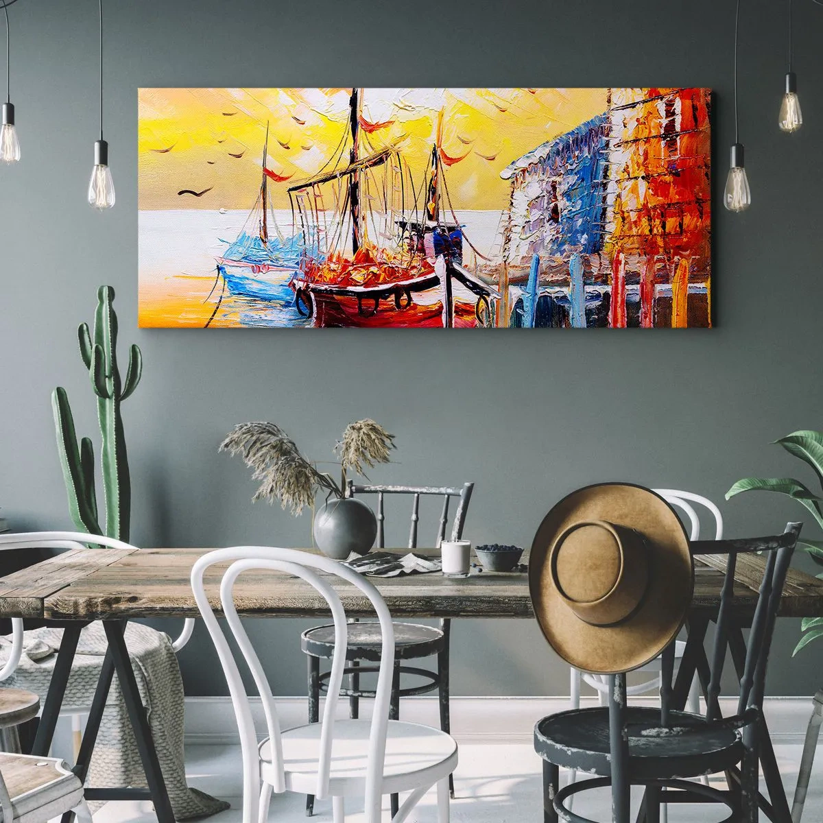 Canvastavla - Bild på duk - Lycklig återresa - 120x50 cm
