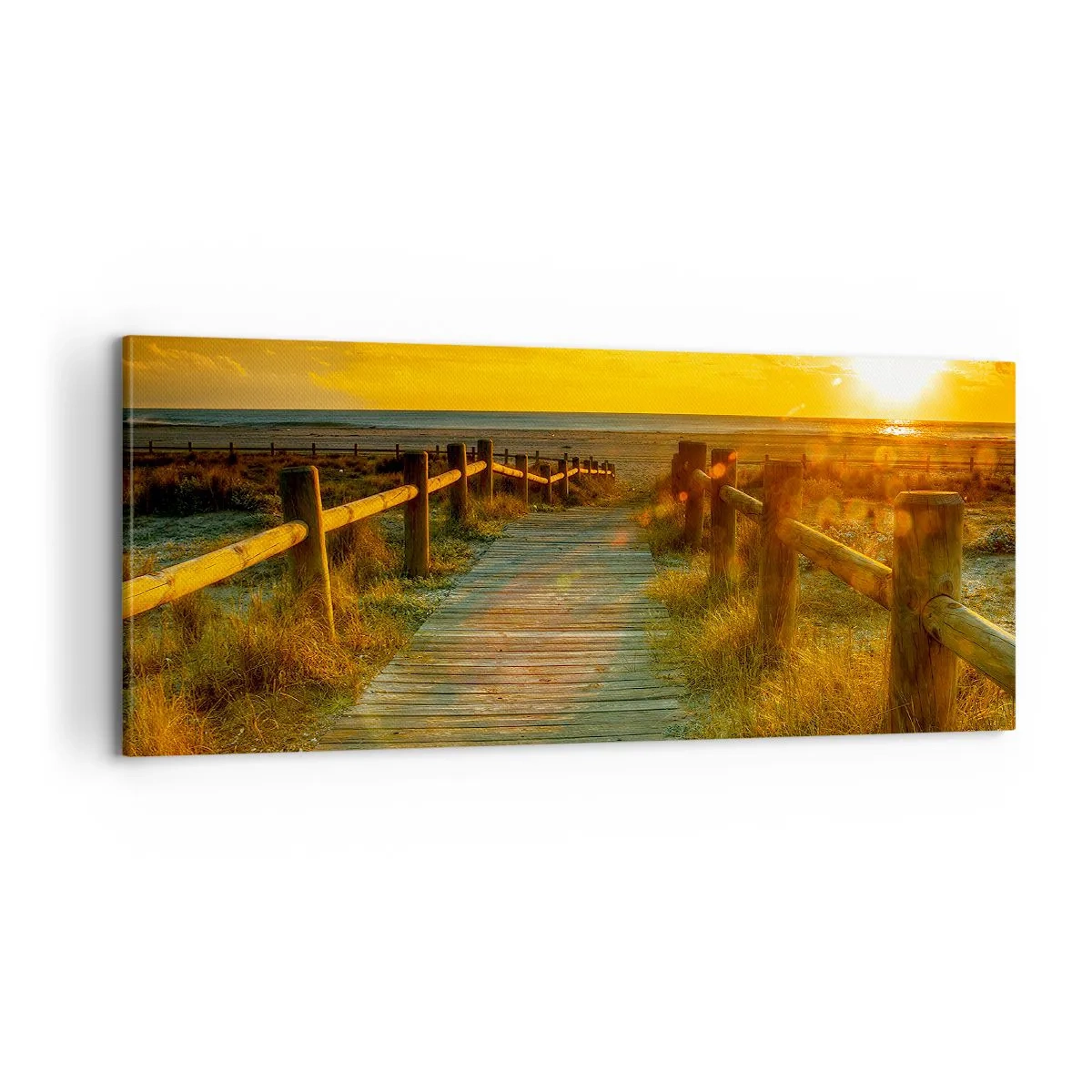 Canvastavla - Bild på duk - Doppade i gammalt guld - 100x40 cm
