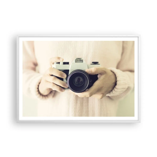 Affisch i vit ram - För att veta mer... - 100x70 cm