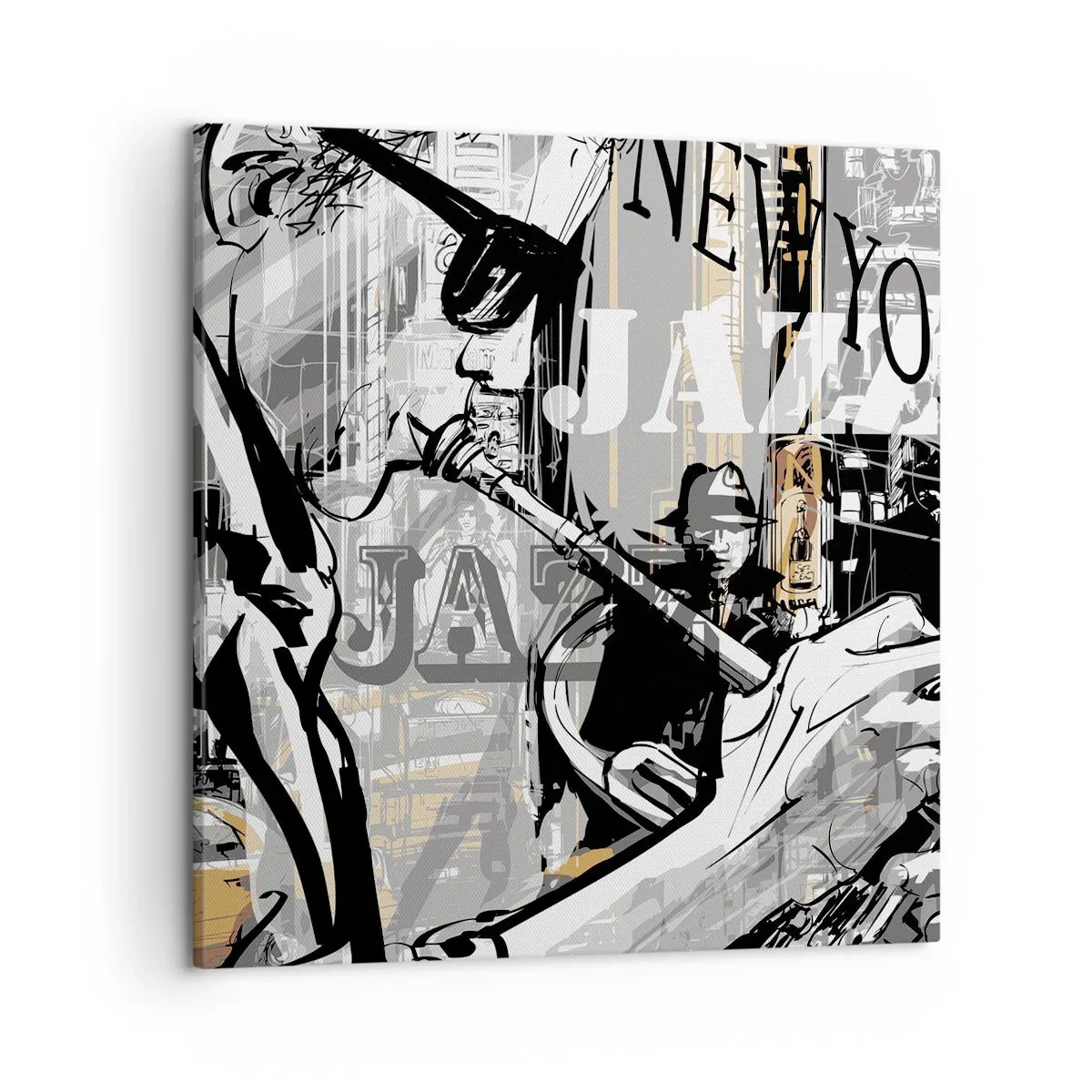 Canvastavla - Bild på duk - I New Yorks rytm - 50x50 cm