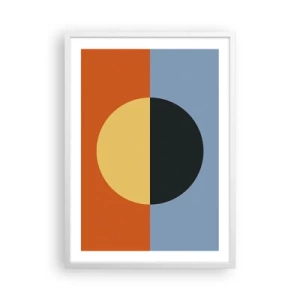 Affisch i vit ram - Komposition av värme och kyla - 50x70 cm