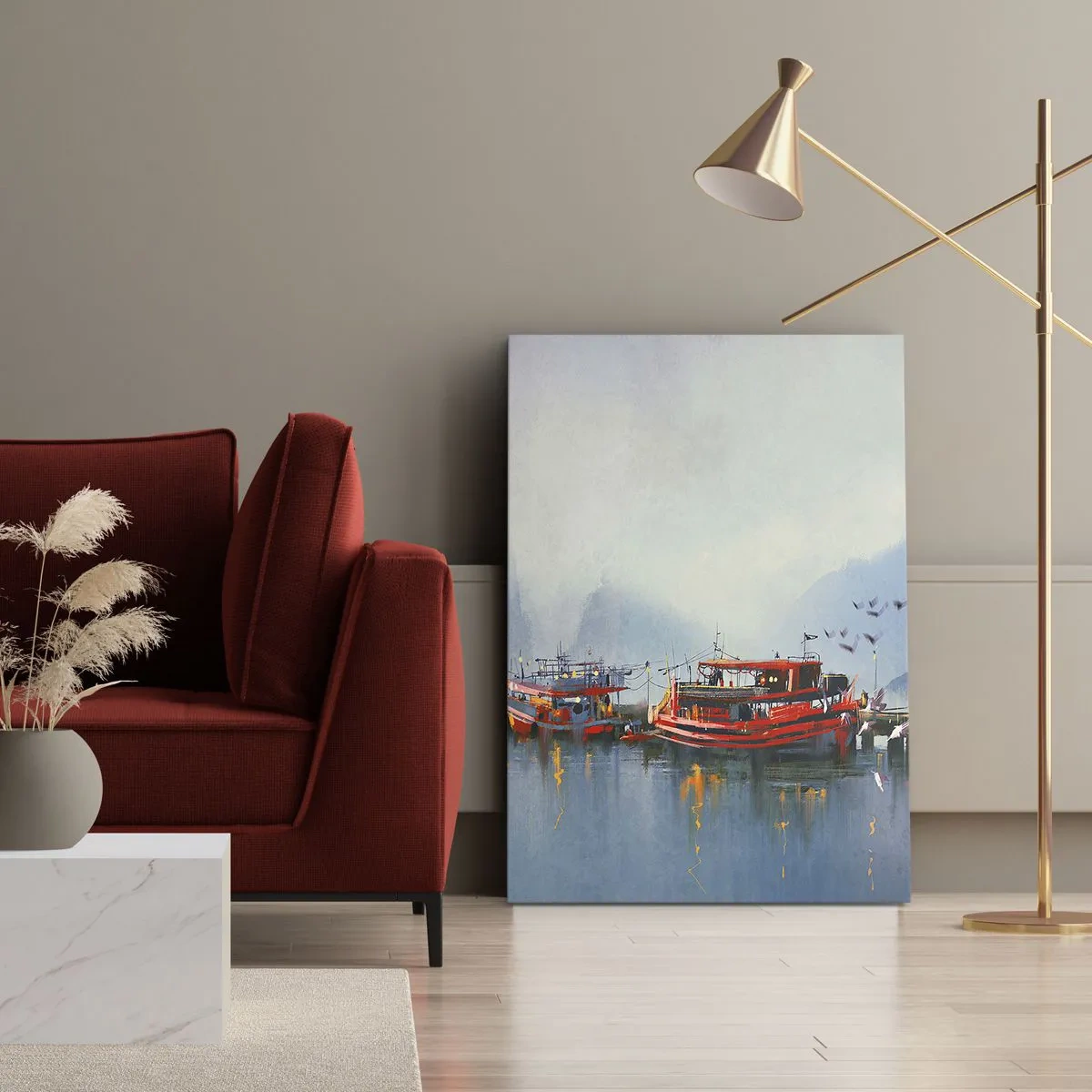 Canvastavla - Bild på duk - Världens ände - 55x100 cm