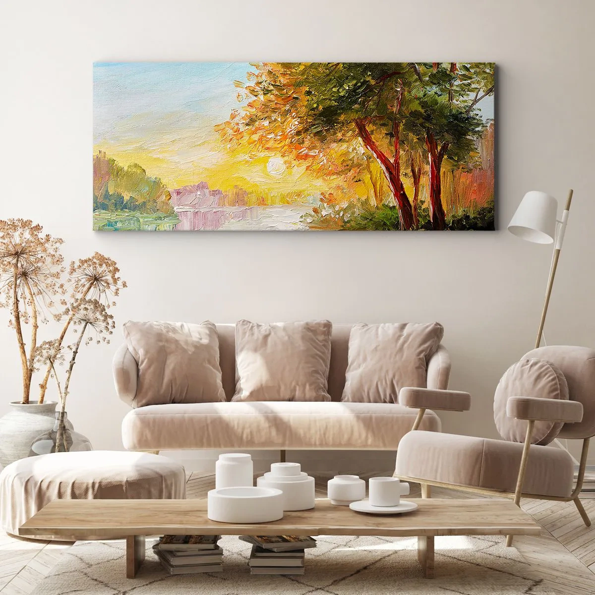 Canvastavla - Bild på duk - Et in Arcadia ego - 160x50 cm