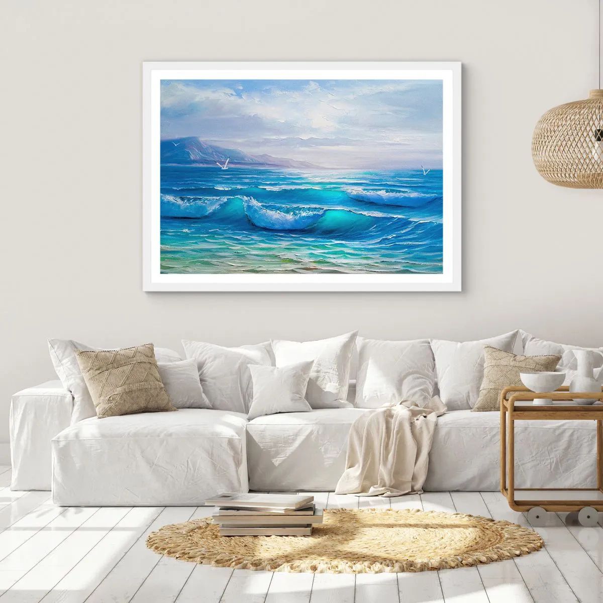 Affisch i vit ram - Stillande - 91x61 cm