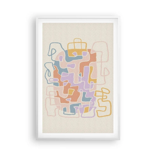 Affisch i vit ram - Labyrint - ett glädjefyllt äventyr - 61x91 cm