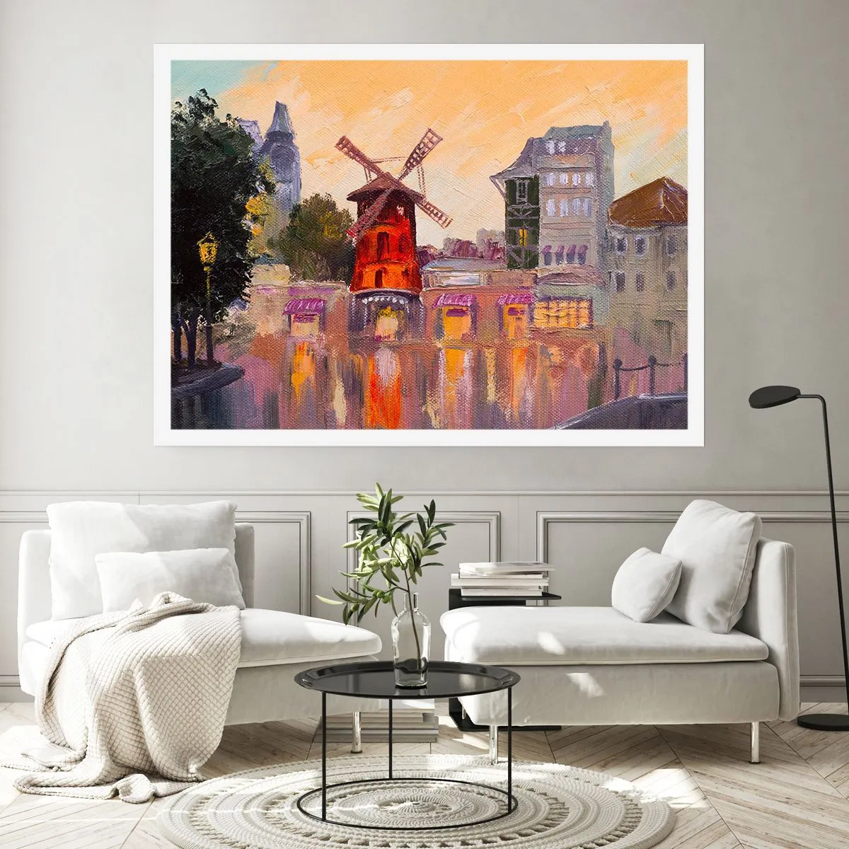 Affisch - Ikoner av Paris – Moulin Rouge - 100x70 cm