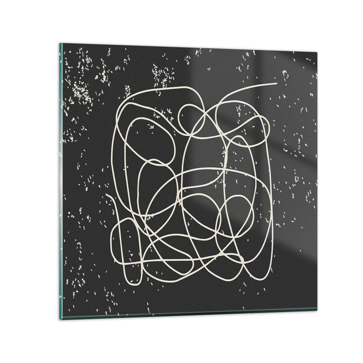 Glastavla - Bild på glas - Vilsegångna tankar - 70x70 cm