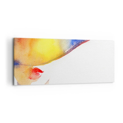 Canvastavla - Bild på duk - Damporträtt - 120x50 cm