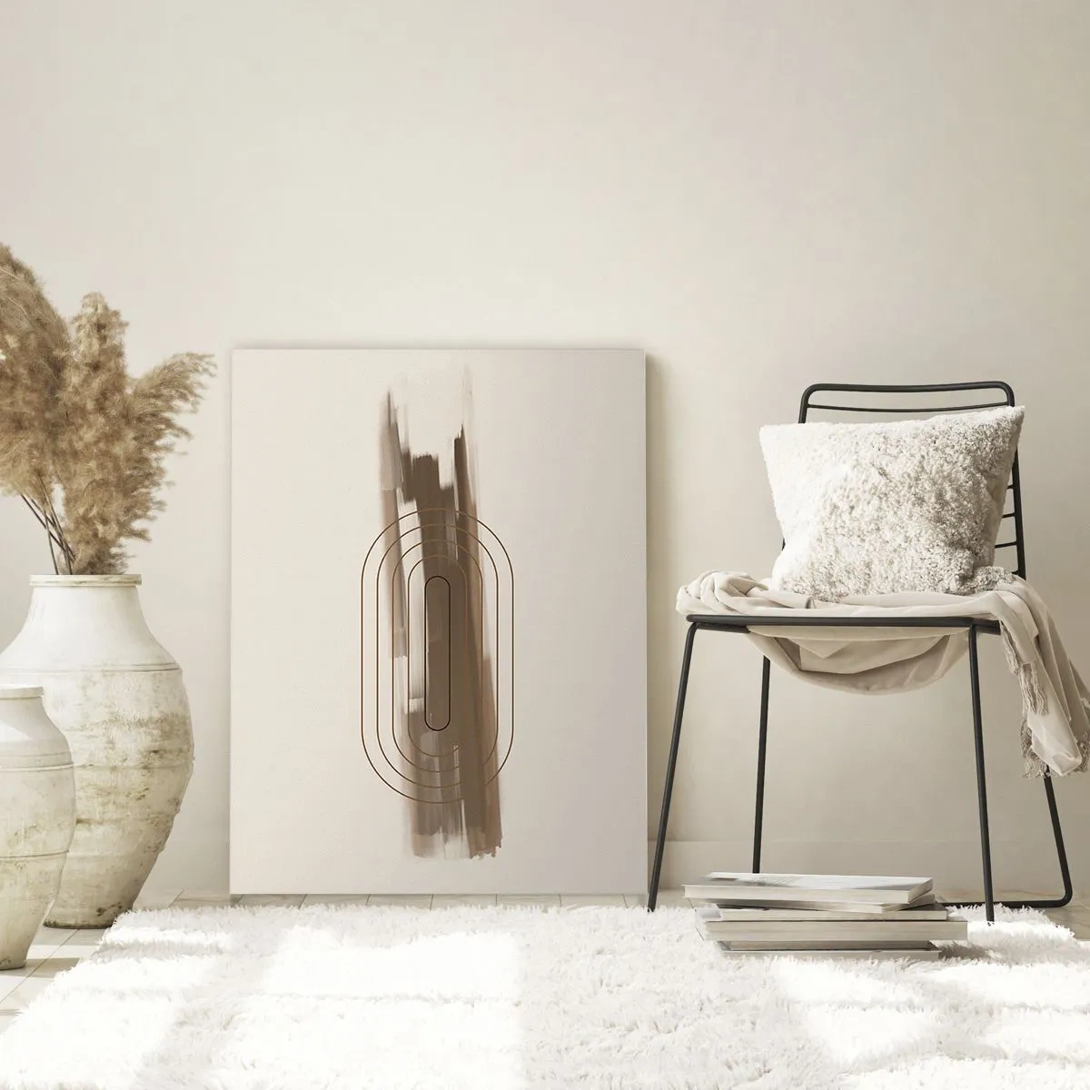 Glastavla - Bild på glas - Grå blåst - 50x70 cm