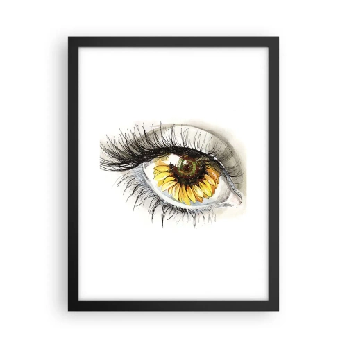 Affisch i svart ram - Blick het som sommar - 30x40 cm