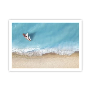 Affisch - På gränsen mellan blå och guld - 100x70 cm