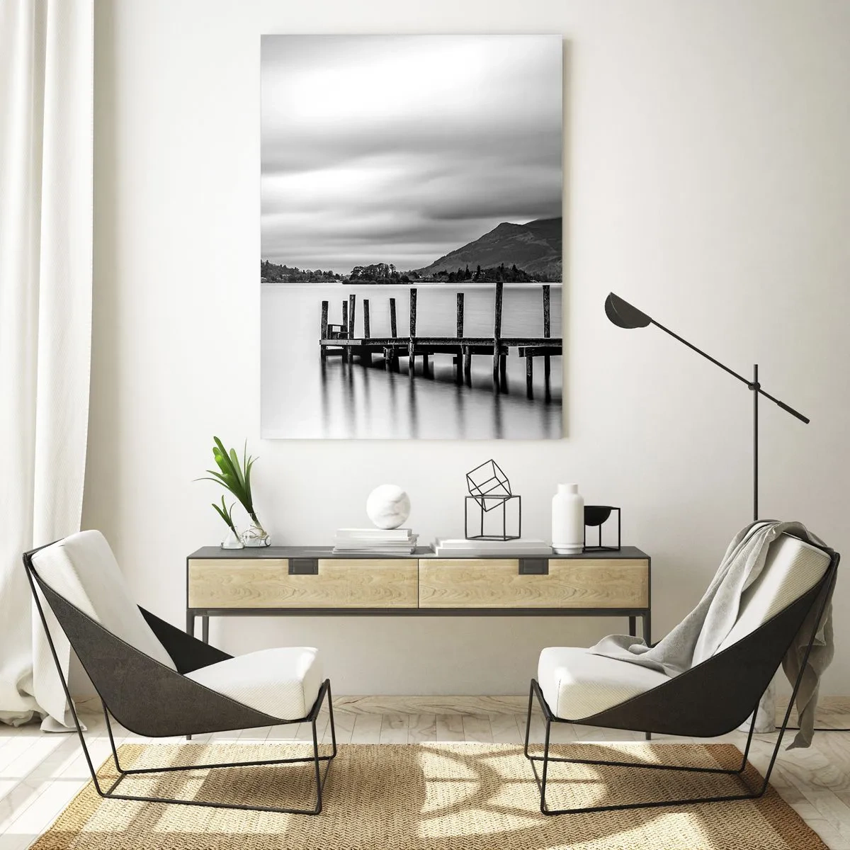 Glastavla - Bild på glas - Mildhet och styrka - 50x70 cm