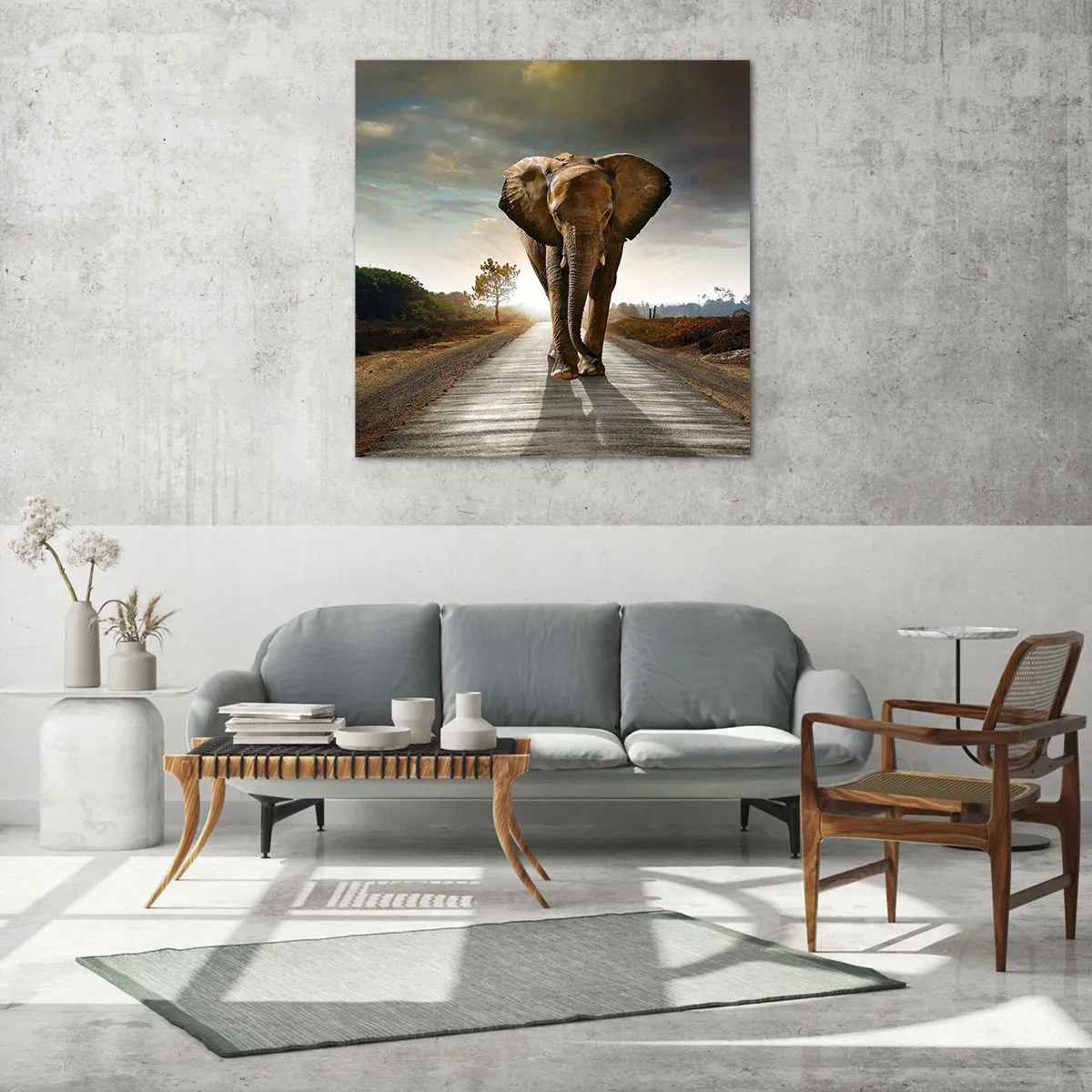 Glastavla - Bild på glas - Inte alls i en porslinsbutik - 70x70 cm