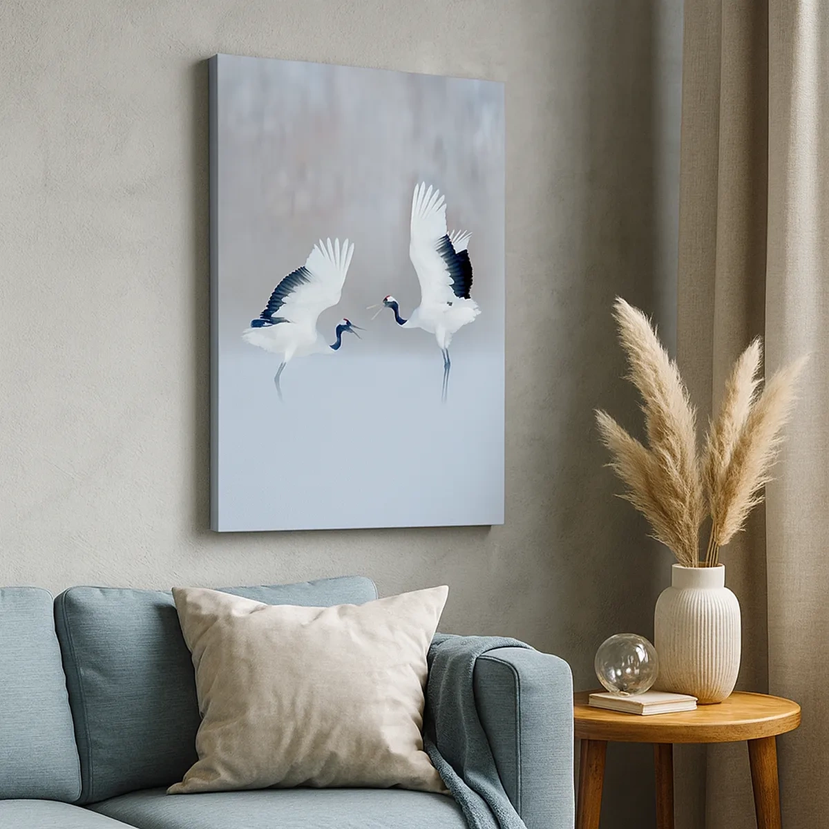 Canvastavla - Bild på duk - Dansen i dimman - 50x70 cm