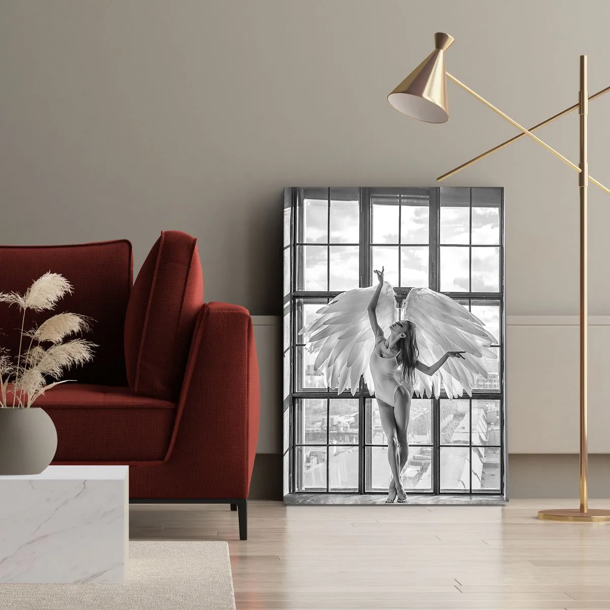 Canvastavla - Bild på duk - Änglarnas stad? - 70x100 cm