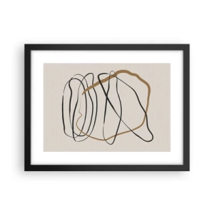 Affisch i svart ram - Komposition: besittande dans - 40x30 cm