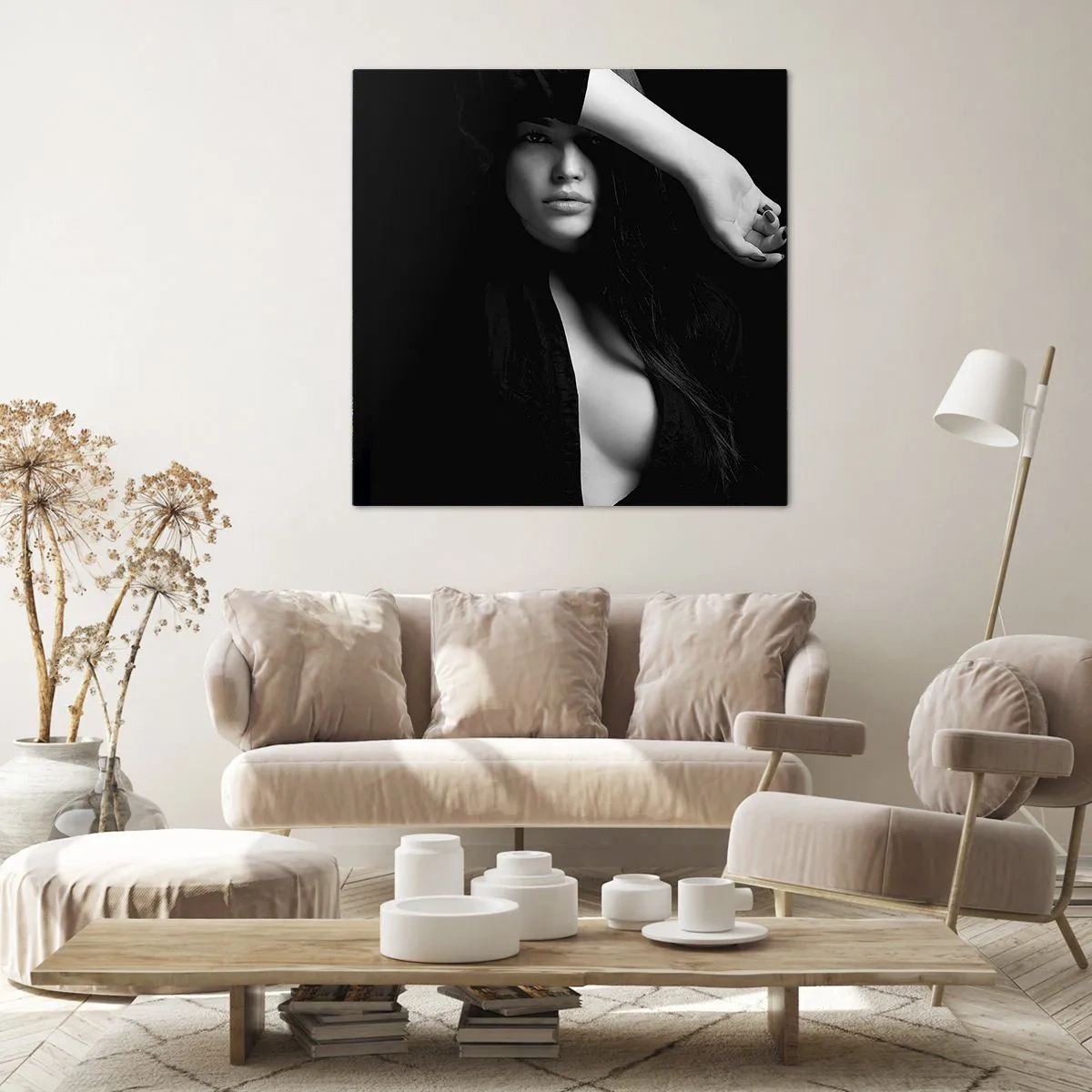 Canvastavla - Bild på duk - Förförelsens skola - 70x70 cm