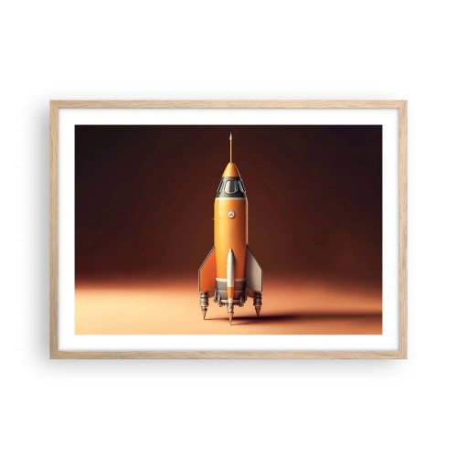 Affisch i ram av ljusek - Det börjar med en dröm - 70x50 cm