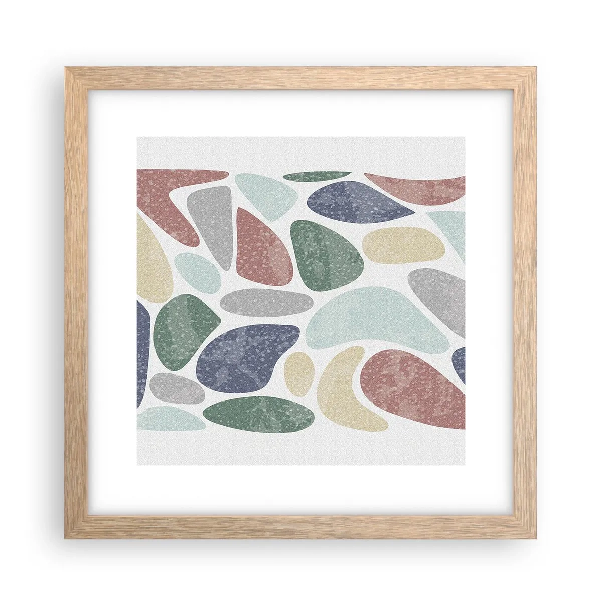 Affisch i ram av ljusek - Mosaik av pulveriserade färger - 30x30 cm