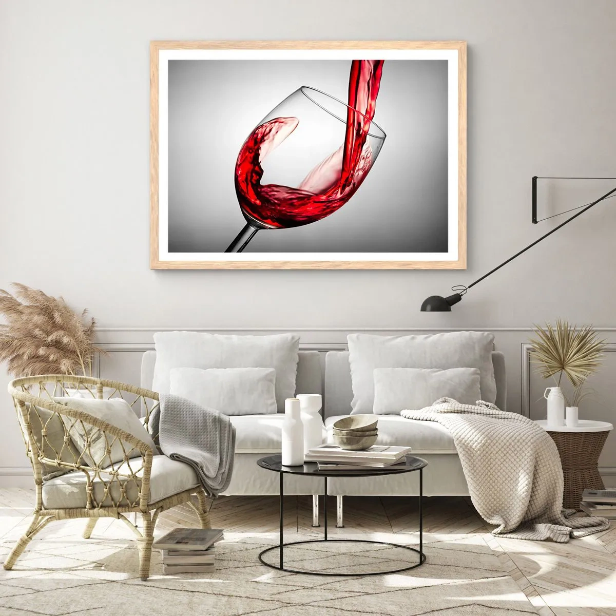 Affisch i ram av ljusek - Färg - rörelse - ljud - 100x70 cm