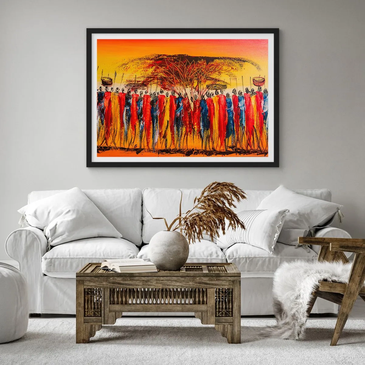 Affisch i svart ram - Dit, dit, dit de går - 91x61 cm