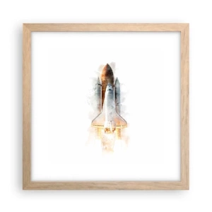 Affisch i ram av ljusek - Upptäckare efter start - 30x30 cm