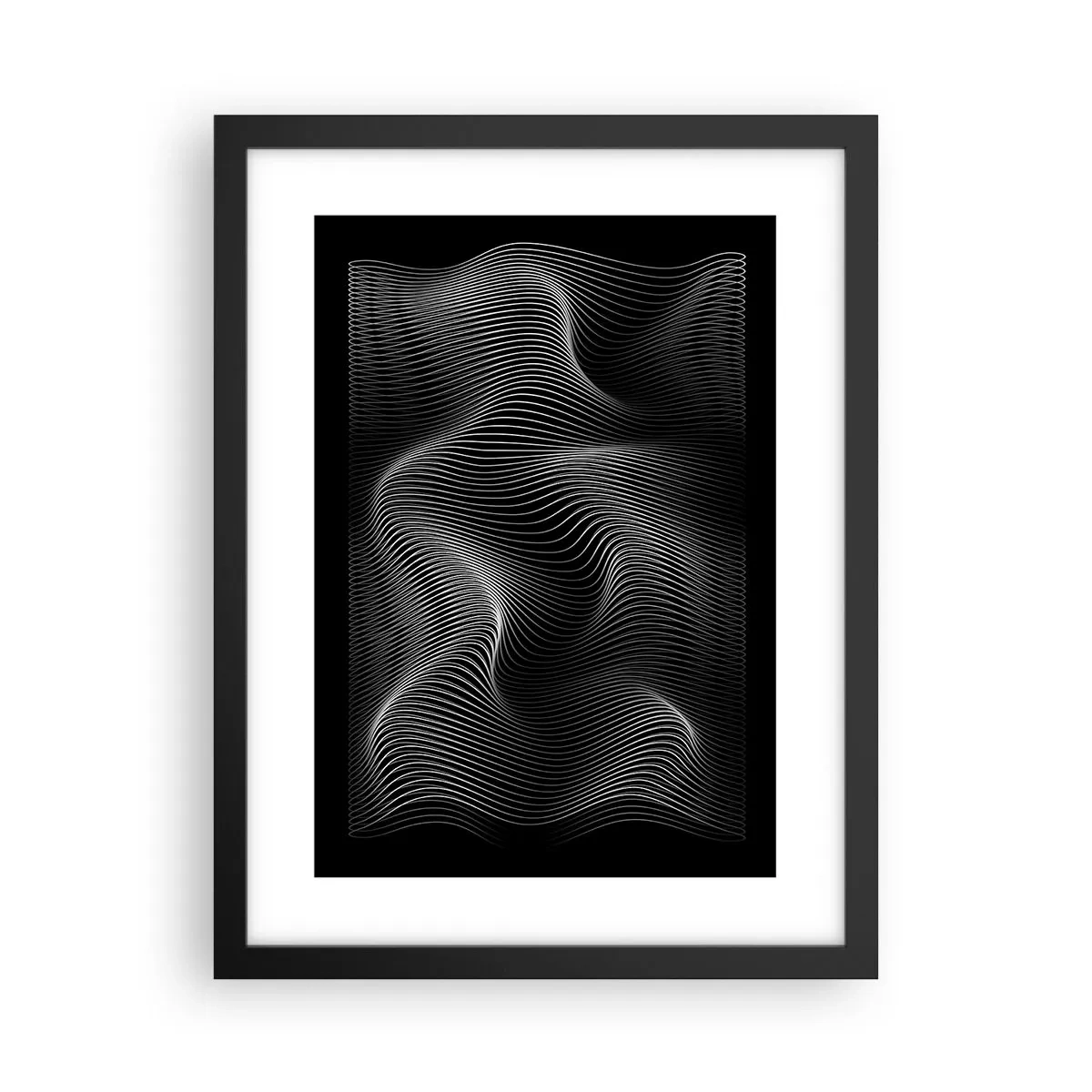 Affisch i svart ram - Ljusets dans i rymden - 30x40 cm