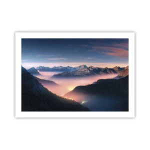 Affisch - Ljus i dalarna - 70x50 cm