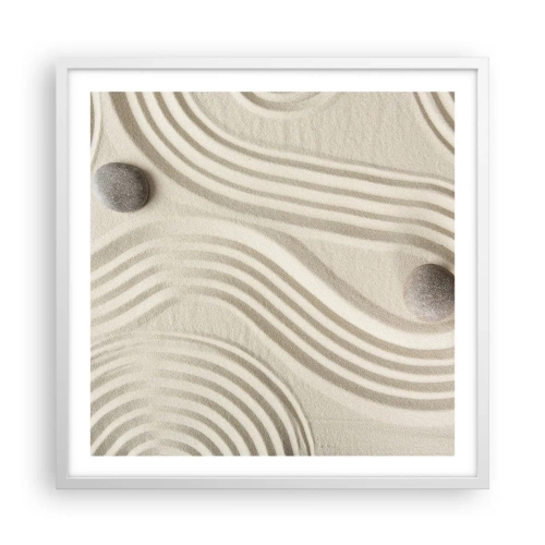 Affisch i vit ram - Värmens beröring - 60x60 cm