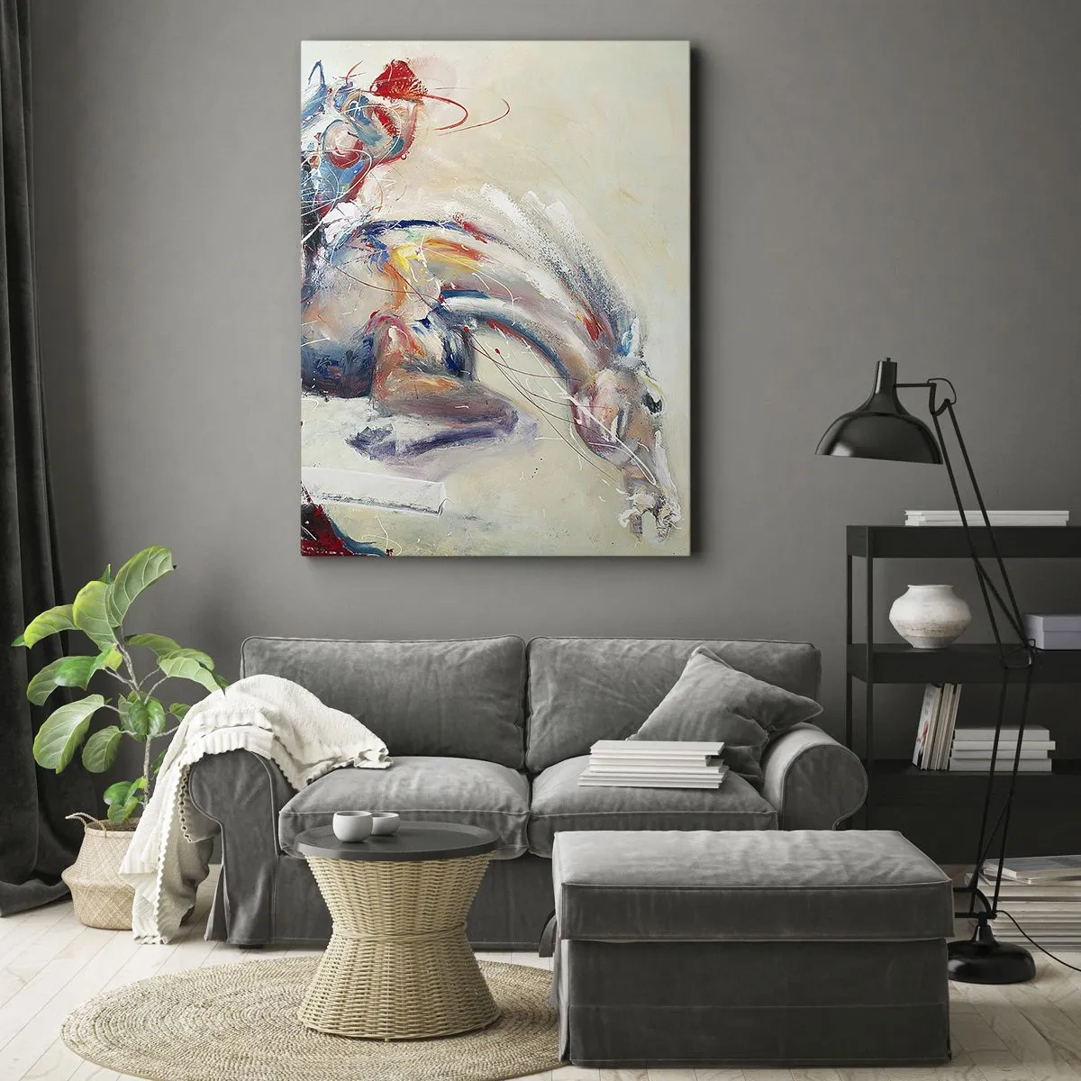 Canvastavla - Bild på duk - Håll i, vi flyger - 45x80 cm