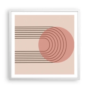 Affisch i vit ram - Ostoppad attraktionskraft - 60x60 cm