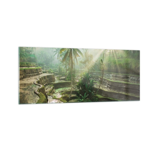 Glastavla - Bild på glas - Växa upp i solsken - 100x40 cm