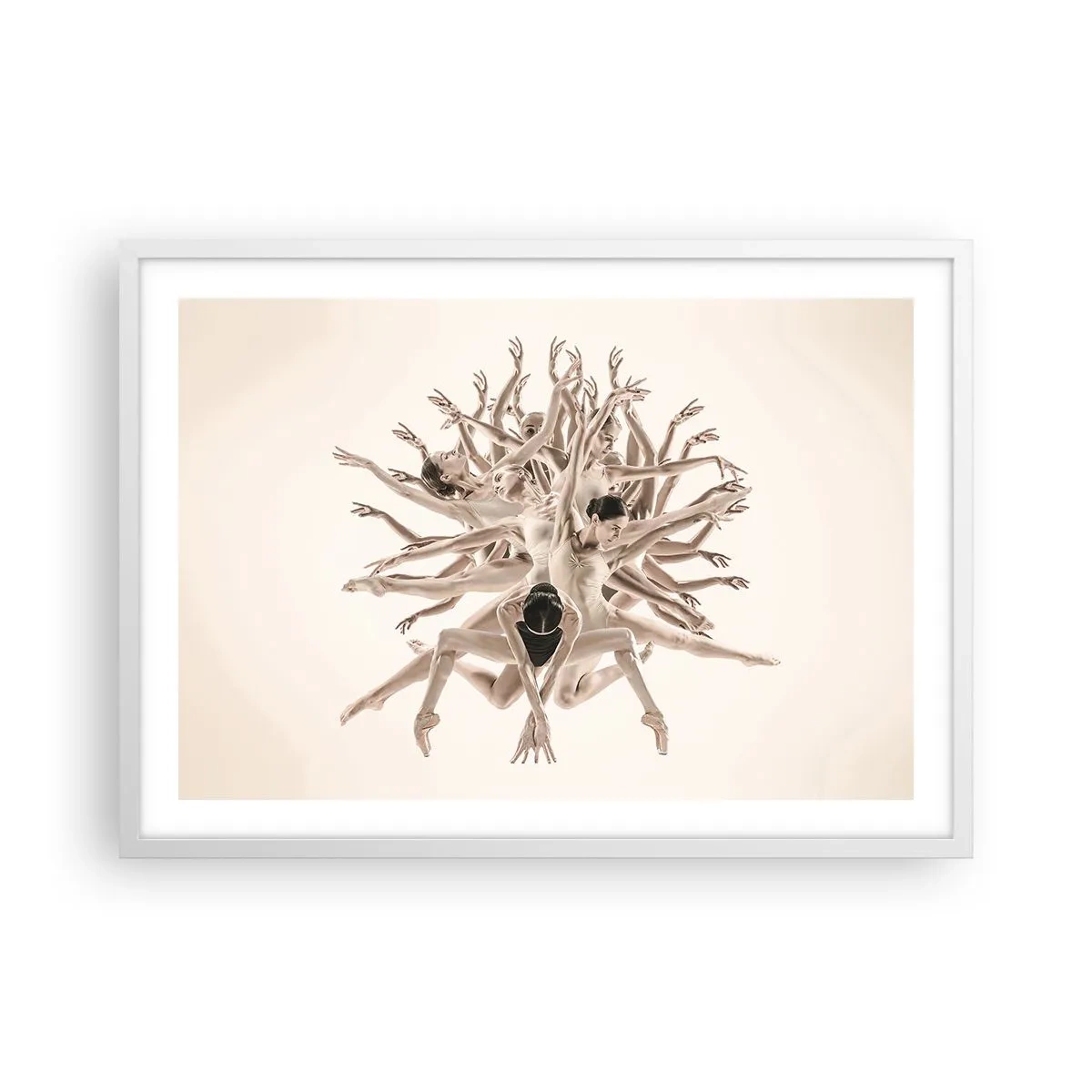 Affisch i vit ram - Blommar i dansen - 70x50 cm