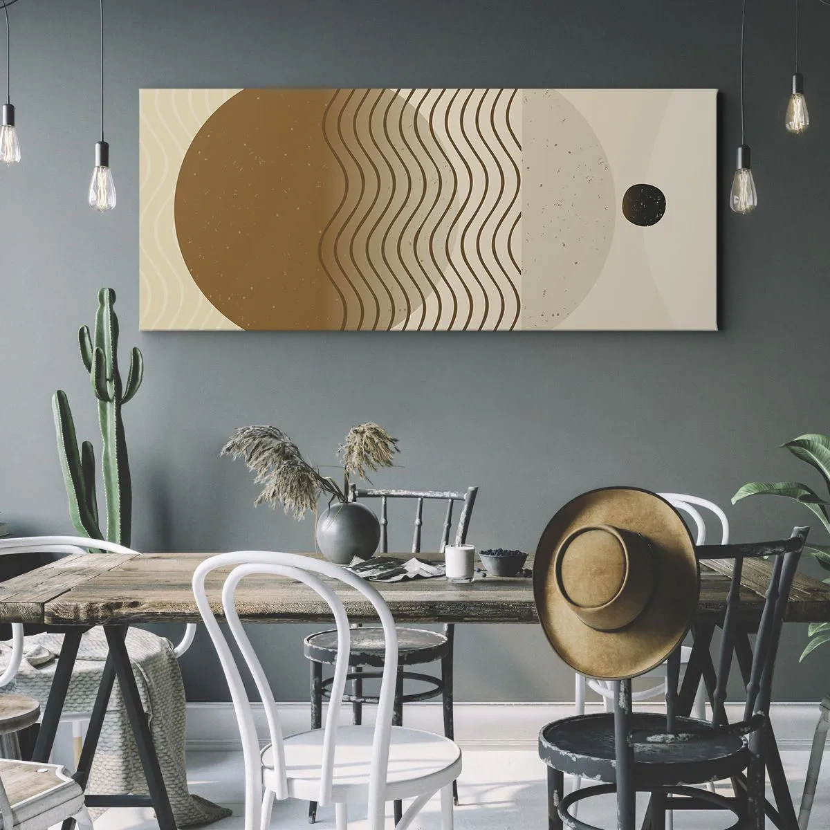 Canvastavla - Bild på duk - Om geometriska figurers ursprung - 100x40 cm